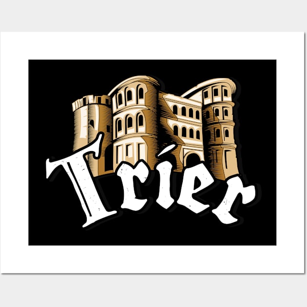 Trier City Porta Nigra Moselle Home Wall Art by Foxxy Merch